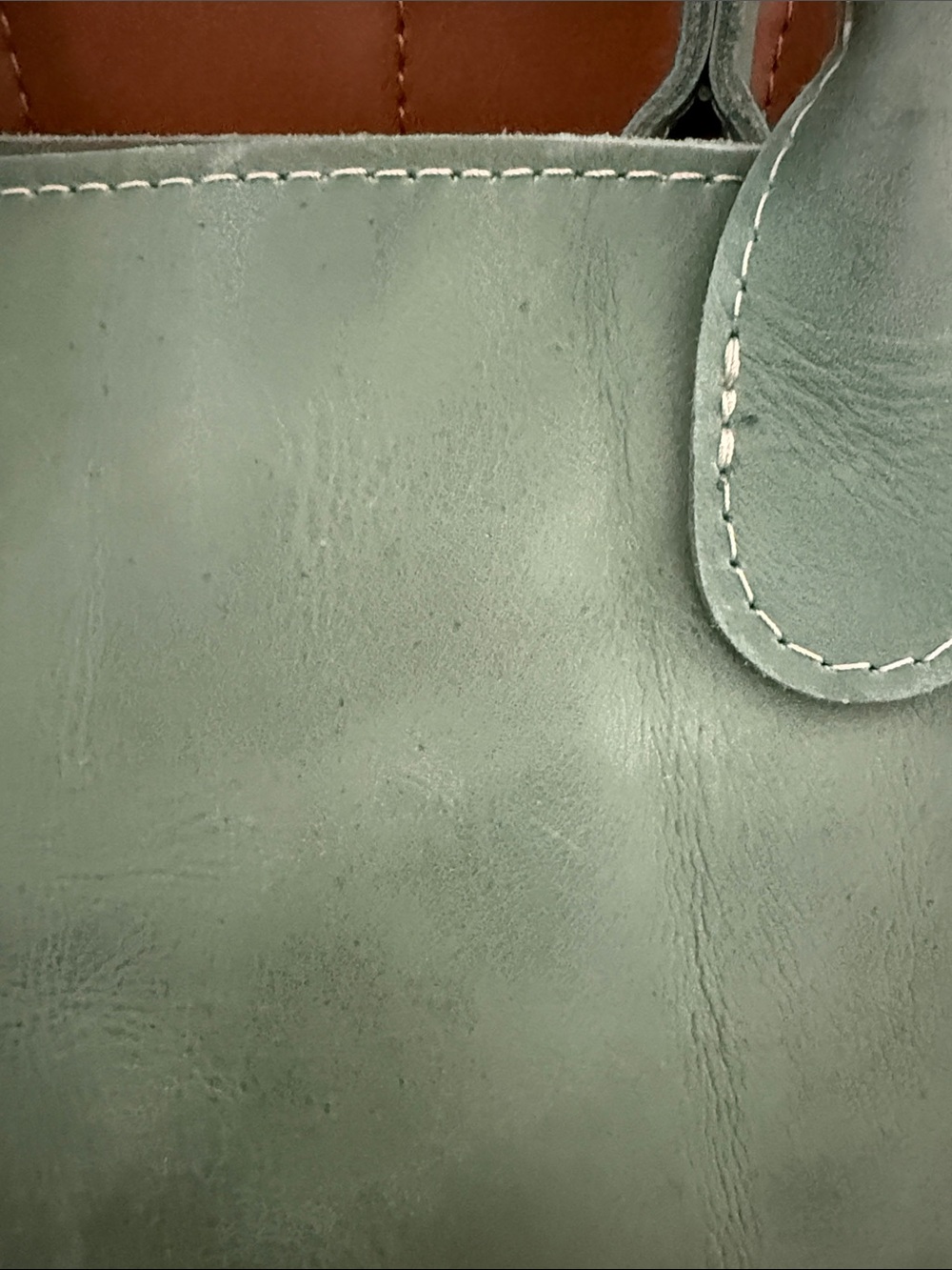 Portland Leather ~ SMALL Raindrop with Zipper~ CUCUMBER 🥒 👜 - Picture 4 of 15